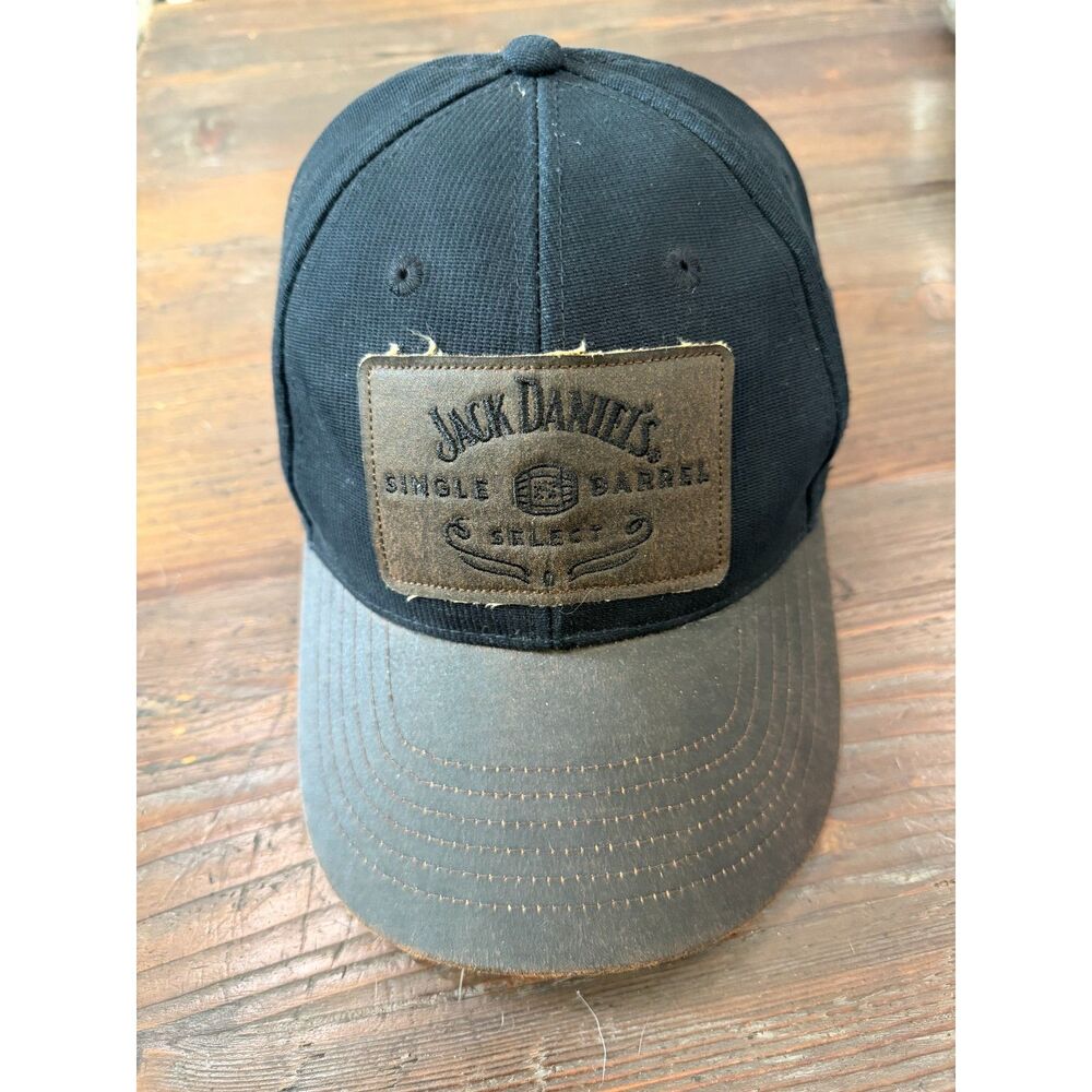 Jack Daniels Trucker Hat Cap Black Brown One Size Adjustable Preowned